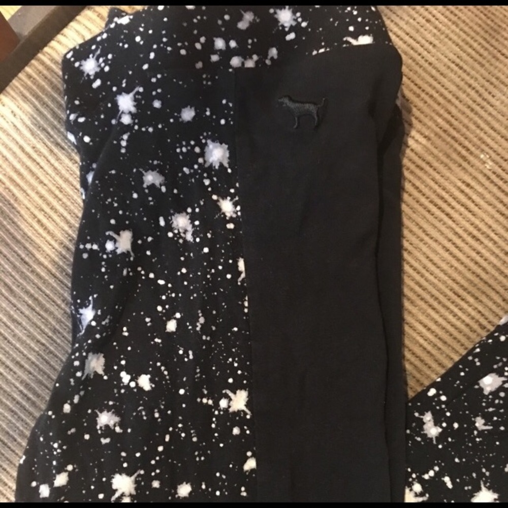 VS Pink Galaxy Leggings Size Med